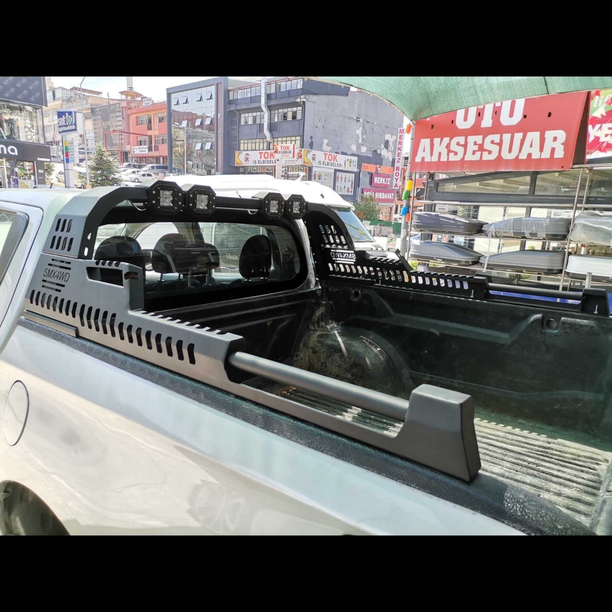 NISSAN NAVARA IŞIKLI ROLLBAR | LED PROJEKTÖRLÜ PİCKUP ROLLBAR | OFFROAD KASA ÜSTÜ ROLLBAR